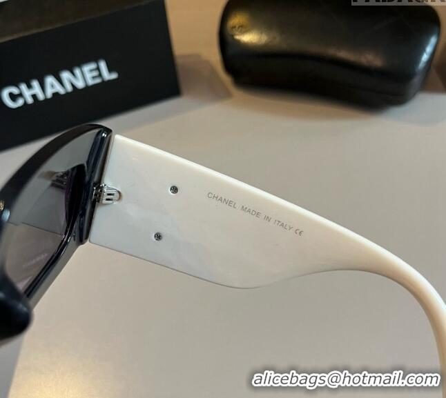 Modern Classic Chanel Quilted Sunglasses 030406 White 2024