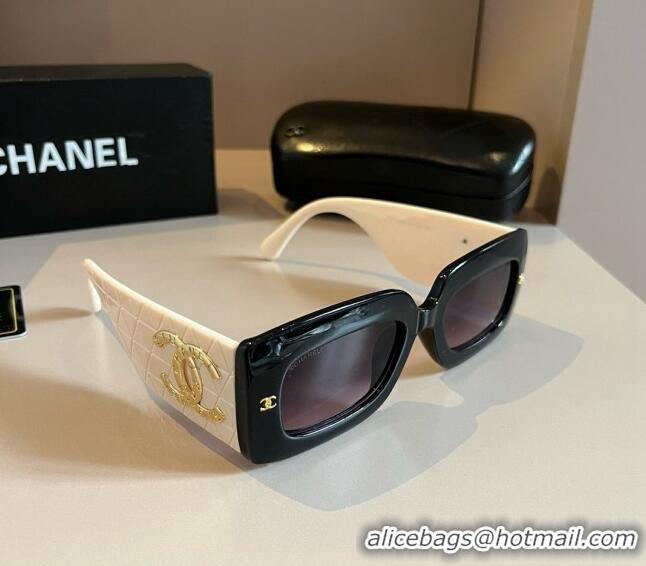 Modern Classic Chanel Quilted Sunglasses 030406 White 2024