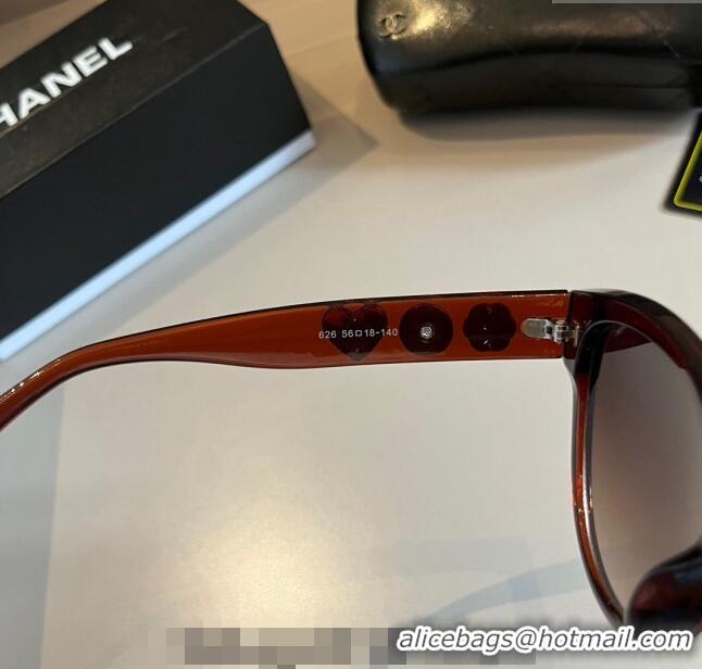 Cheapest Chanel Sunglasses with Heart Charm 0304 Brown 2024