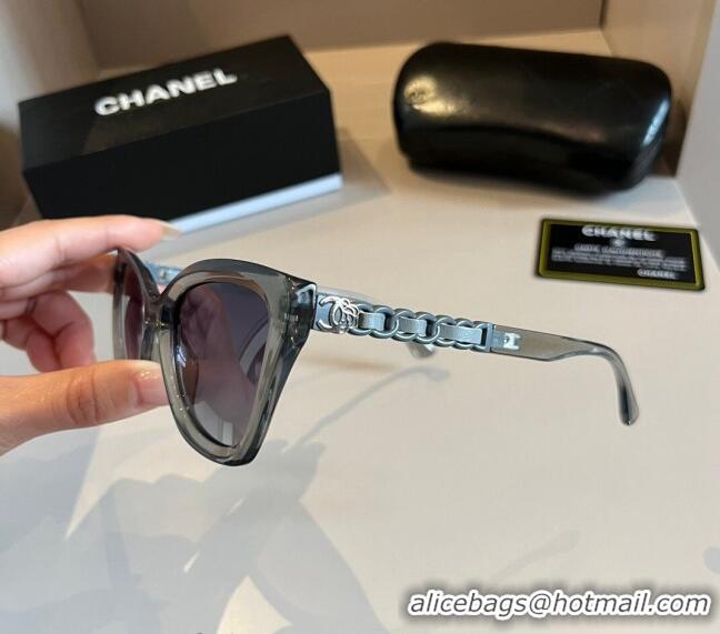 Sumptuous Chanel Sunglasses with Chain 0304 Grey 2024