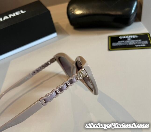 Market Sells Chanel Sunglasses with Chain 0304 Dusty Beige 2024