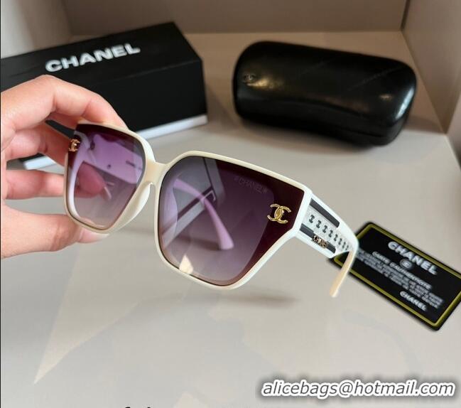 Top Quality Chanel Sunglasses 030502 White 2024