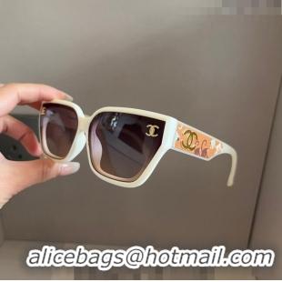 Cheap Classic Chanel Sunglasses with Colored Print 0305 Orange 2024 