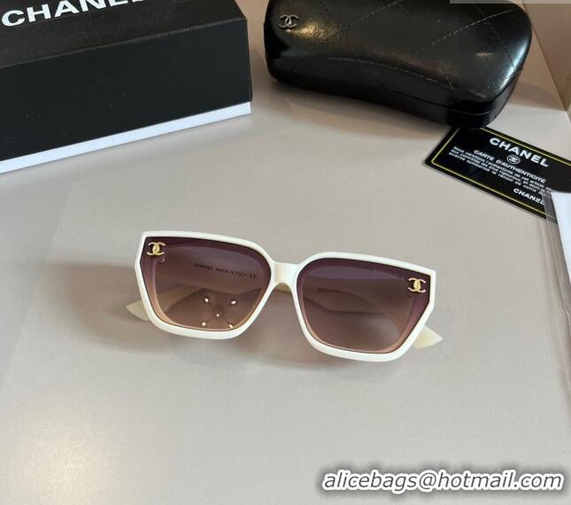 Cheap Classic Chanel Sunglasses with Colored Print 0305 Orange 2024 