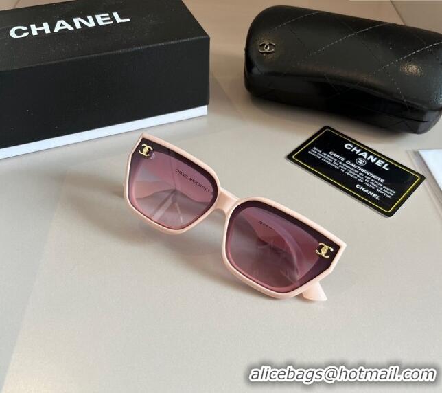 Luxury New Chanel Sunglasses with Colored 0305 Print Pink 2024