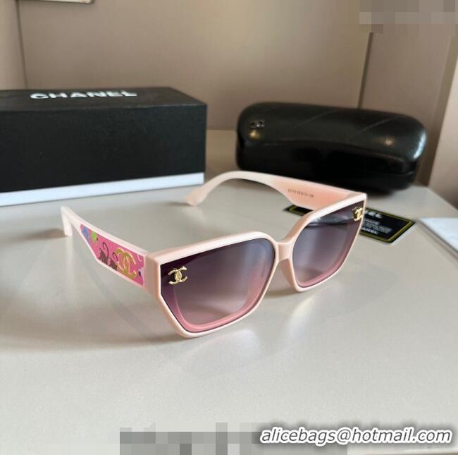 Luxury New Chanel Sunglasses with Colored 0305 Print Pink 2024