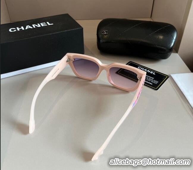 Luxury New Chanel Sunglasses with Colored 0305 Print Pink 2024