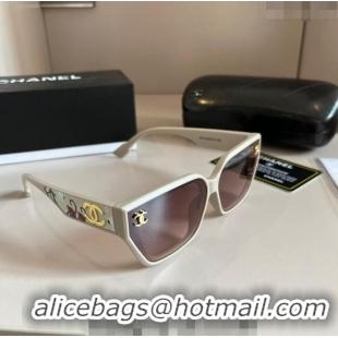 Original Cheap Chanel Sunglasses with Colored Print 0305 Grey 2024