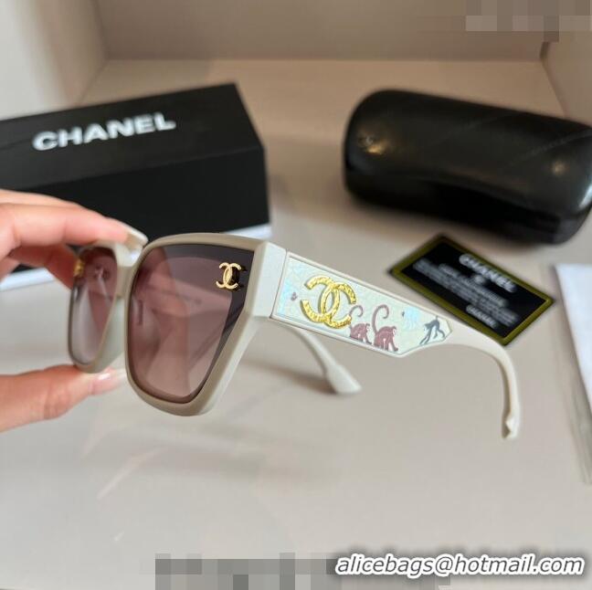 Original Cheap Chanel Sunglasses with Colored Print 0305 Grey 2024