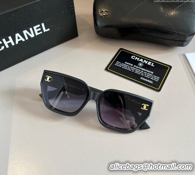 Modern Classic Chanel Sunglasses with Colored Print 0305 Black 2024