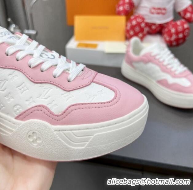 Best Price Louis Vuitton V Groovy Platform Sneakers in Monogram Leather White/Pink 0226115