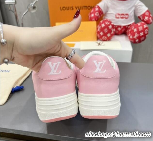 Best Price Louis Vuitton V Groovy Platform Sneakers in Monogram Leather White/Pink 0226115