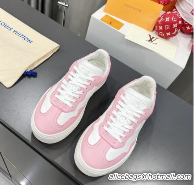 Best Price Louis Vuitton V Groovy Platform Sneakers in Monogram Leather White/Pink 0226115