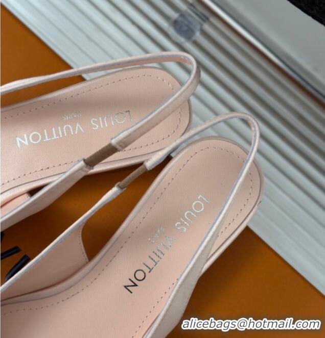 Pretty Style Louis Vuitton Met Slingback Ballerinas Flat in Satin Nude 226121