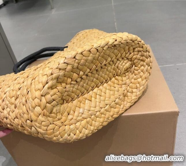 Buy Inexpensive Loewe Raffia Straw Basket Bag 0627 Khaki 2023