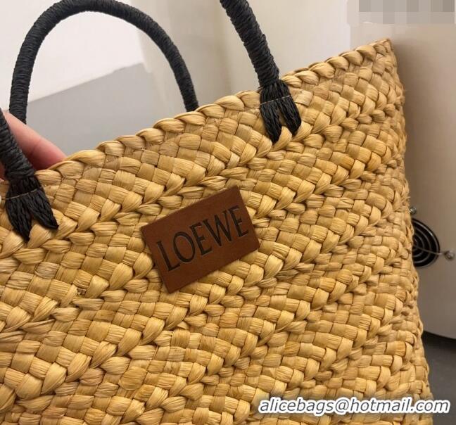 Buy Inexpensive Loewe Raffia Straw Basket Bag 0627 Khaki 2023