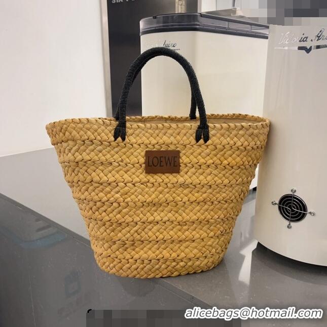 Buy Inexpensive Loewe Raffia Straw Basket Bag 0627 Khaki 2023