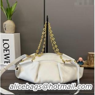 Buy Discount Loewe Small Paseo Bag in Shiny Nappa Calfskin 062247 White 2023