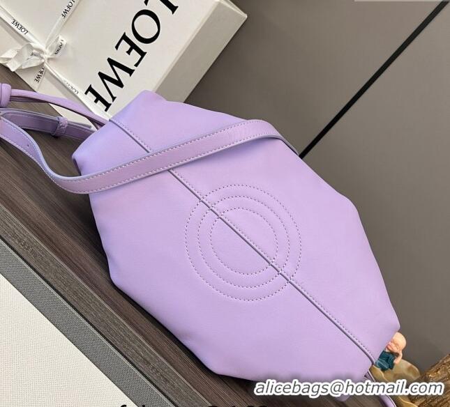 Grade Cheap Loewe Small Paseo Bag in Shiny Nappa Calfskin 062247 Purple 2023