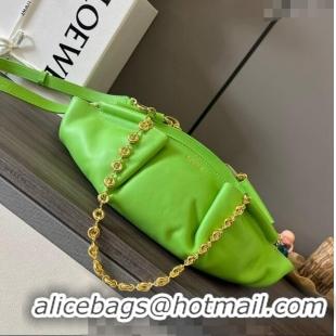 Promotional Loewe Small Paseo Bag in Shiny Nappa Calfskin 062247 Green 2023