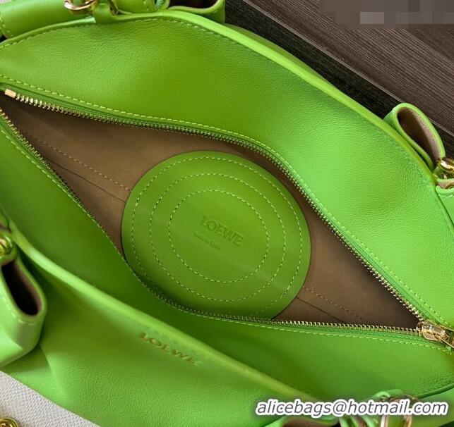 Promotional Loewe Small Paseo Bag in Shiny Nappa Calfskin 062247 Green 2023