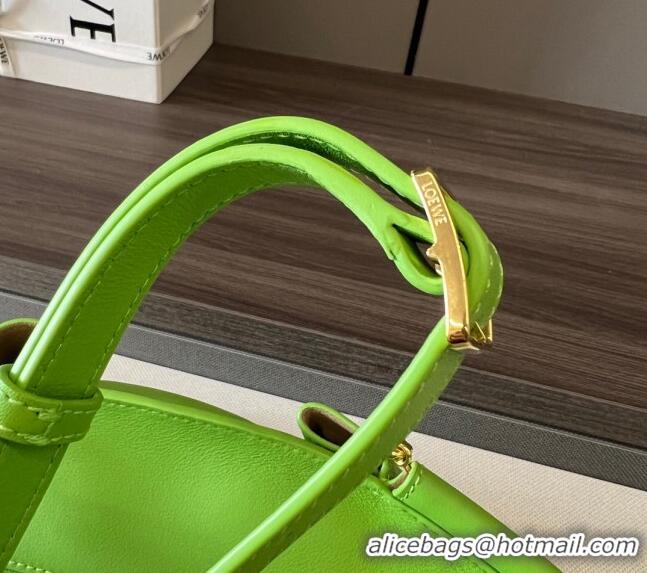 Promotional Loewe Small Paseo Bag in Shiny Nappa Calfskin 062247 Green 2023