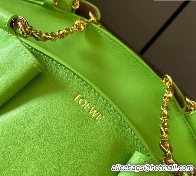 Promotional Loewe Small Paseo Bag in Shiny Nappa Calfskin 062247 Green 2023