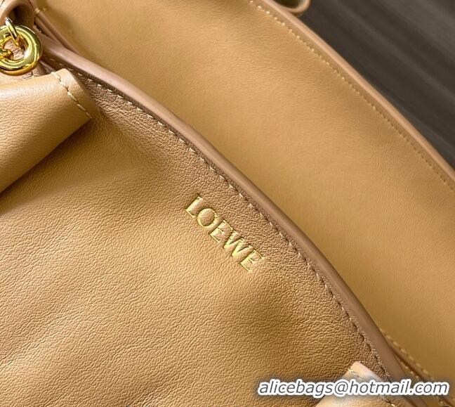 Famous Brand Loewe Small Paseo Bag in Shiny Nappa Calfskin 062247 Apricot 2023