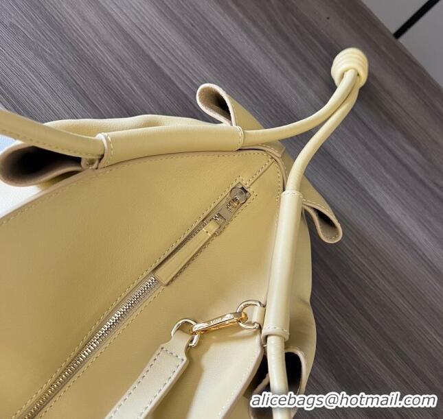 Unique Grade Loewe Medium Paseo Bag in Shiny Nappa Calfskin 062240 Yellow 2023