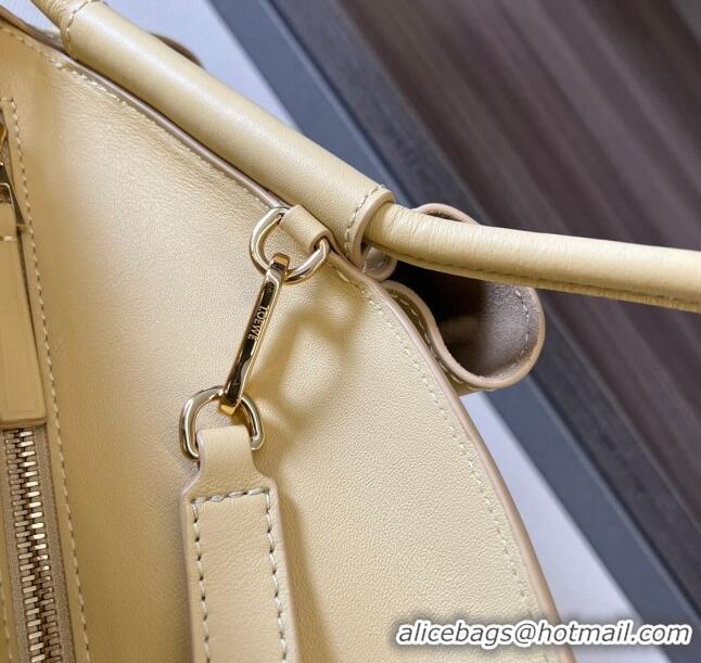 Unique Grade Loewe Medium Paseo Bag in Shiny Nappa Calfskin 062240 Yellow 2023