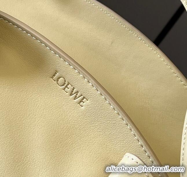 Unique Grade Loewe Medium Paseo Bag in Shiny Nappa Calfskin 062240 Yellow 2023