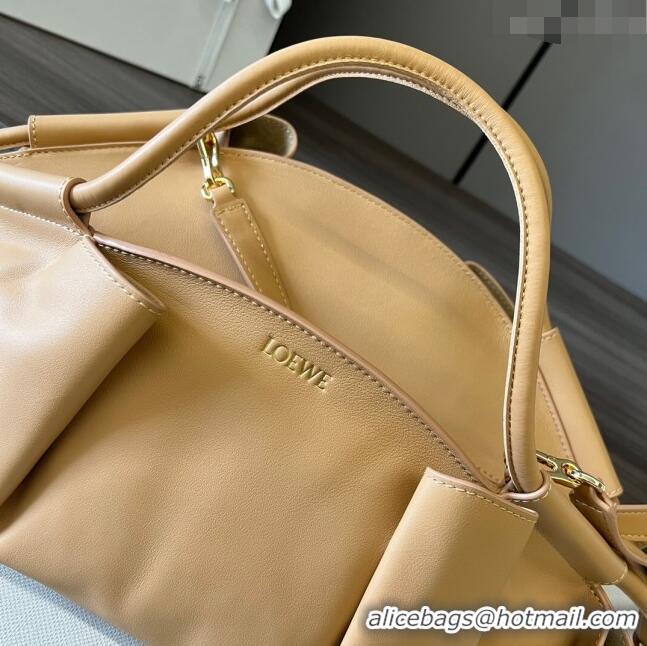 Best Price Loewe Medium Paseo Bag in Shiny Nappa Calfskin 062240 Apricot 2023