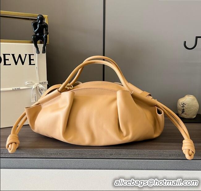 Best Price Loewe Medium Paseo Bag in Shiny Nappa Calfskin 062240 Apricot 2023