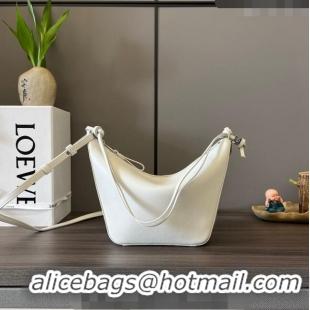 Super Quality Loewe Mini Hammock Hobo bag in Classic Calfskin 262315 White 2023