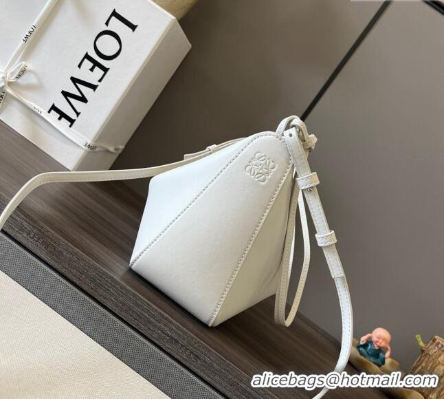 Super Quality Loewe Mini Hammock Hobo bag in Classic Calfskin 262315 White 2023