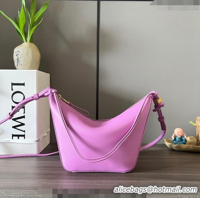 Top Quality Loewe Mini Hammock Hobo bag in Classic Calfskin 262315 Purple 2023