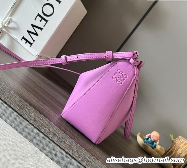 Top Quality Loewe Mini Hammock Hobo bag in Classic Calfskin 262315 Purple 2023