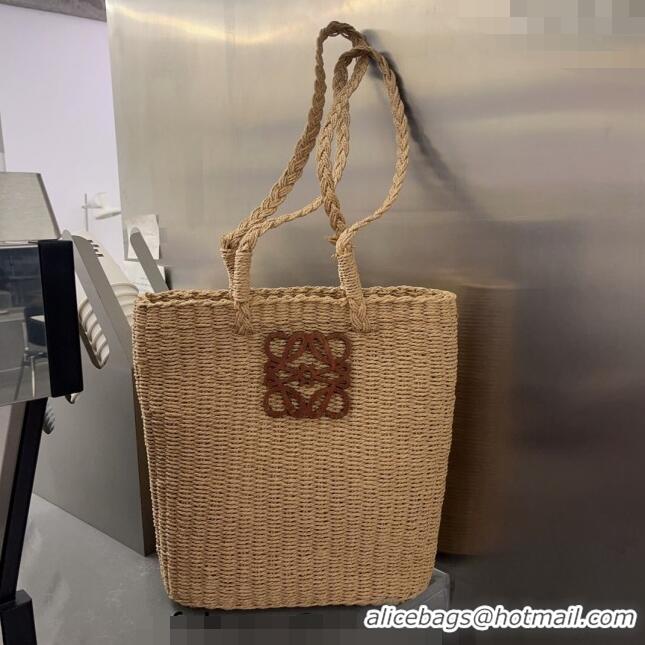 Super Quality Loewe Straw Tote Bag 0713 Khaki/Brown 2023