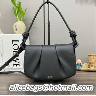 Most Popular Loewe Paseo Satchel Bag in Shiny Nappa Calfskin 062317 Black 2023