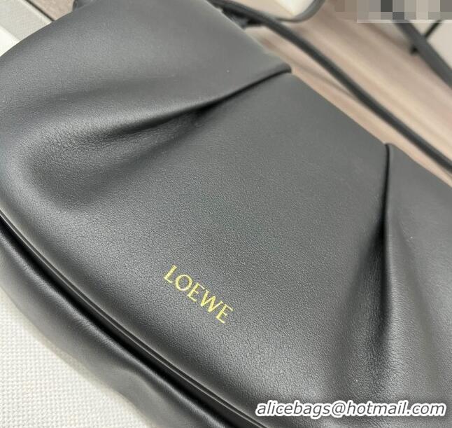 Most Popular Loewe Paseo Satchel Bag in Shiny Nappa Calfskin 062317 Black 2023