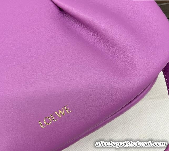 Best Quality Loewe Paseo Satchel Bag in Shiny Nappa Calfskin 062317 Rockrose Purple 2023