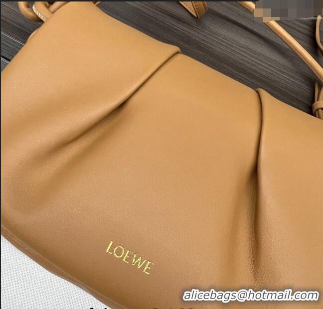 Promotional Loewe Paseo Satchel Bag in Shiny Nappa Calfskin 062317 Warm Desert 2023