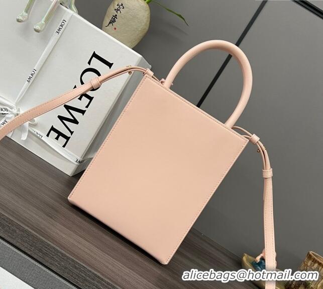 Top Grade Loewe Standard A5 Tote in sleek calfskin 652307 Nude Pink 2023