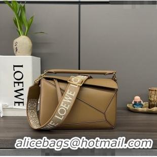 Top Quality Loewe Small Puzzle bag in satin calfskin 262304 Khaki 2023