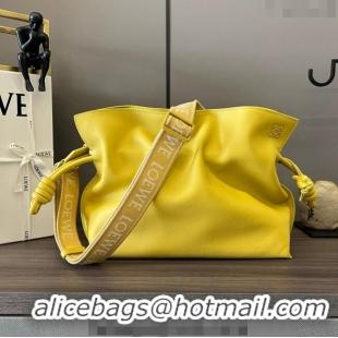 Best Price Loewe Flamenco clutch in nappa calfskin & Anagram strap in jacquard 262238 Yellow 2023