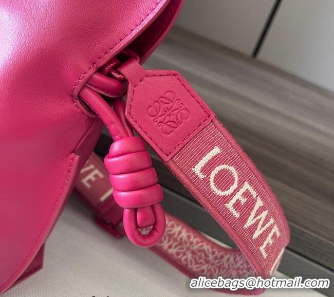 Well Crafted Loewe Flamenco clutch in nappa calfskin & Anagram strap in jacquard 262238 Dark Pink 2023