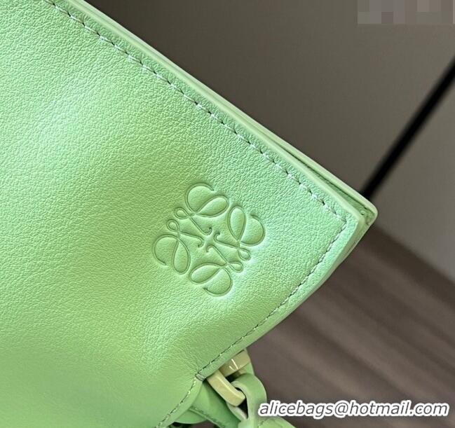 Top Design Loewe Flamenco clutch in nappa calfskin & Anagram strap in jacquard 262238 Light Green 2023