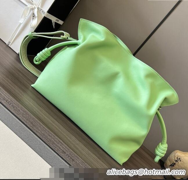 Top Design Loewe Flamenco clutch in nappa calfskin & Anagram strap in jacquard 262238 Light Green 2023