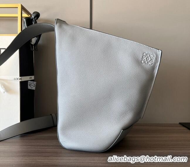 Super Quality Loewe Men's Anton Sling Bag in soft grained calfskin 060356 Grey 2023