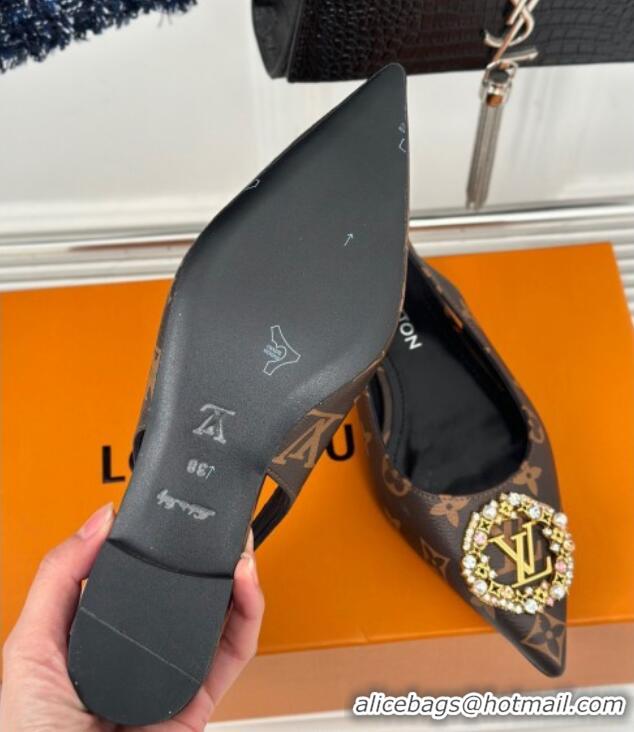 Grade Quality Louis Vuitton Met Slingback Ballerinas Flat in Monogram Canvas 0226123